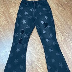 Star Print Jeans